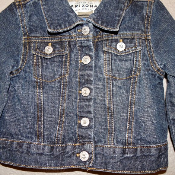 Arizona Jean Company Blue Denim Jacket with snaps Size 4 girls - Picture 2 of 6